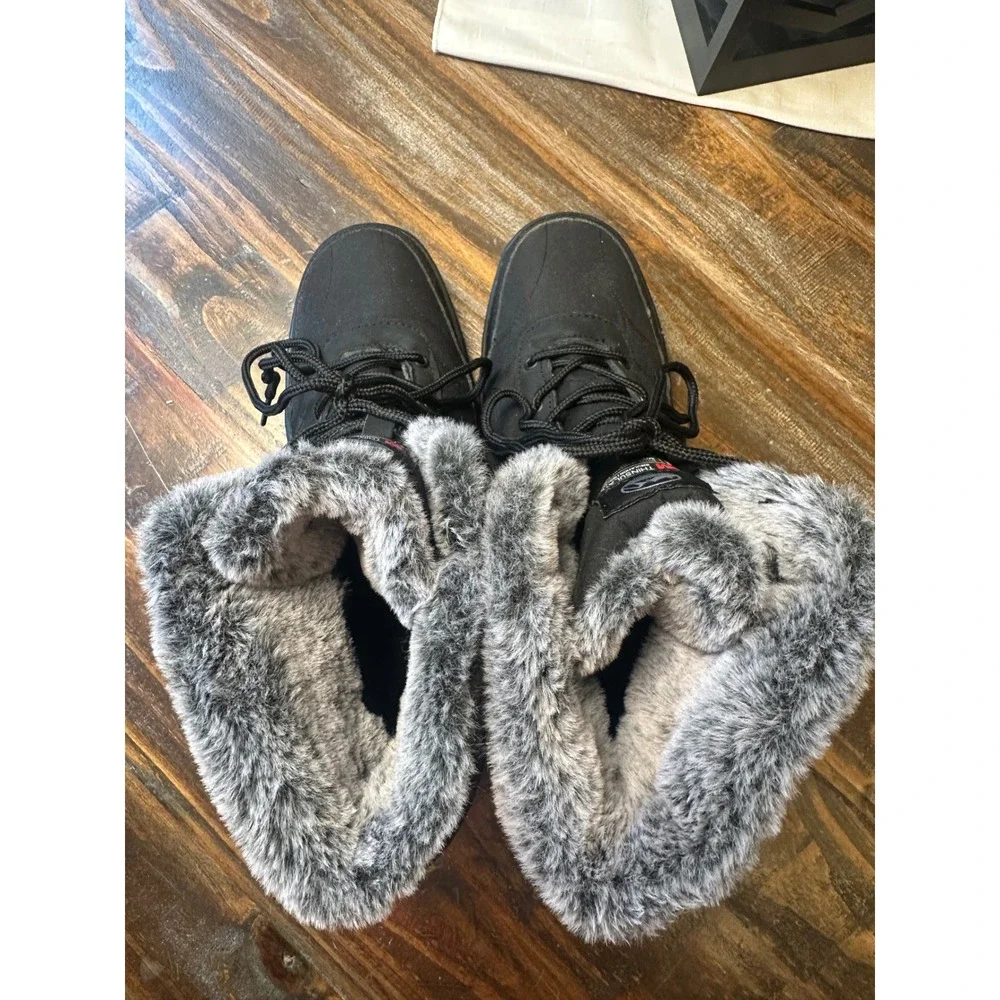 Tamarack Womens Black Quilted Snow Boot 3M Thinsulate Faux Fur SC-122121-W-BK 10